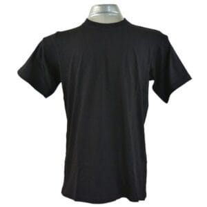 Plain Round Neck T Shirt Black
