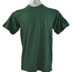 Plain Round Neck T Shirt Dark Green