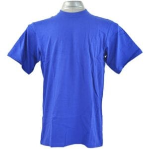 Plain Round Neck T Shirt Teal Blue