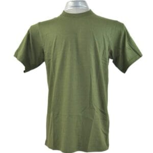 Plain Round Neck T Shirt Ash Olive Green
