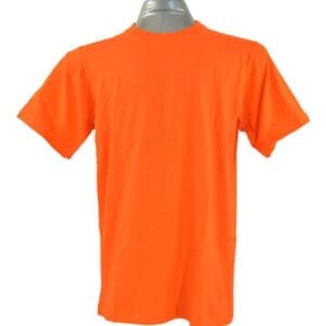 Plain Round Neck T Shirt Orange